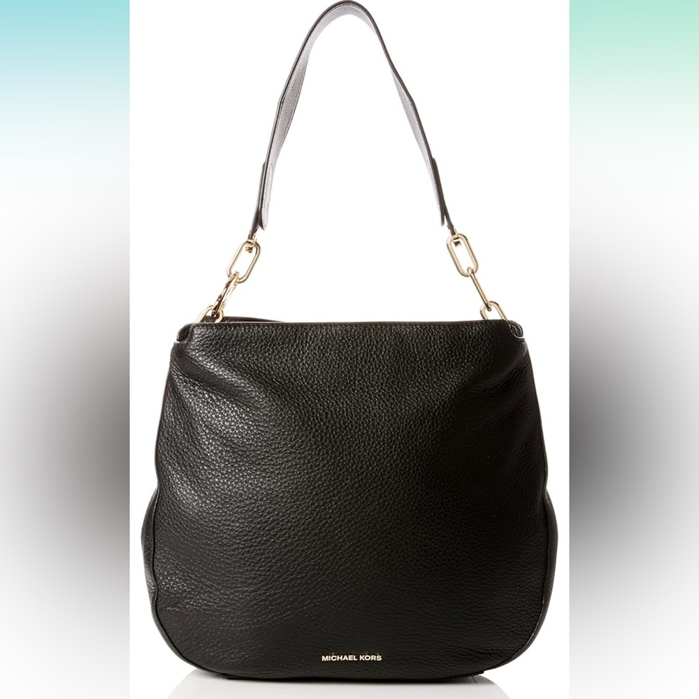 Michael Kors Black Leather Fulton Handbag